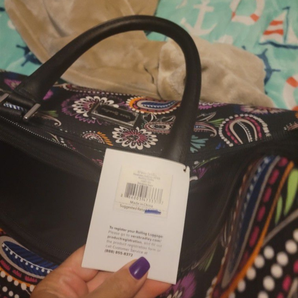 Vera Bradley rolling duffle bag